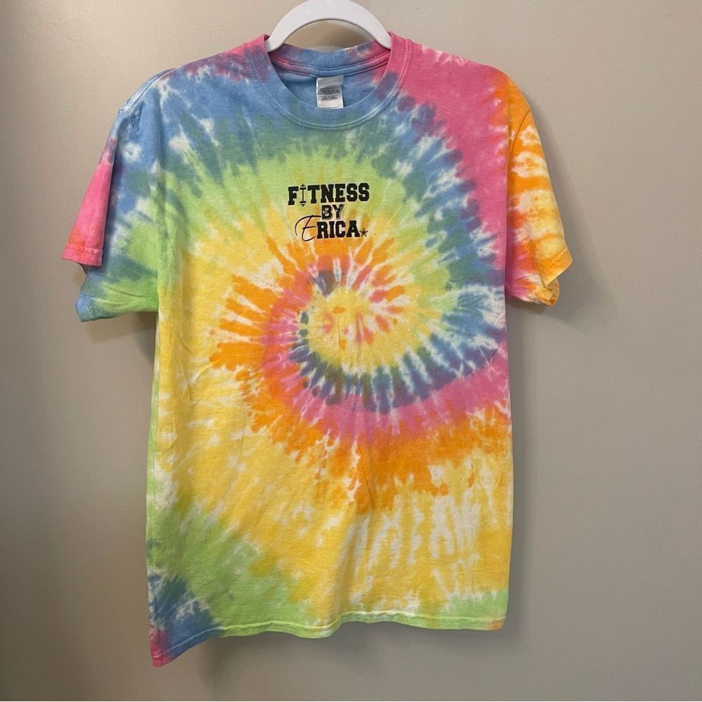 T-shirt Unisex Tie Dye Rainbow Cotton  Sz M